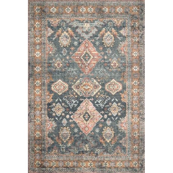 Loloi Loloi Rugs SKYESKY-10SURU2339 2 ft. 3 in. x 3 ft. 9 in. Skye Area Rug - Sea & Rust SKYESKY-10SURU2339 - main